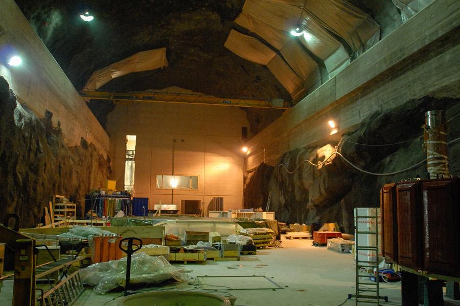 An extensive building process took place inside the mountain